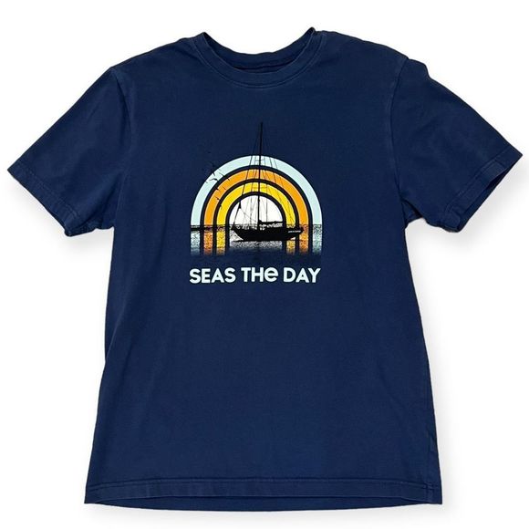 Life is Good Seas the Day Tee Size M - Picture 1 of 3